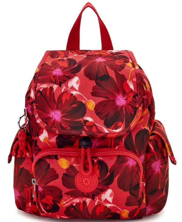 Kipling- City Pack Mini Backpack rojo floral